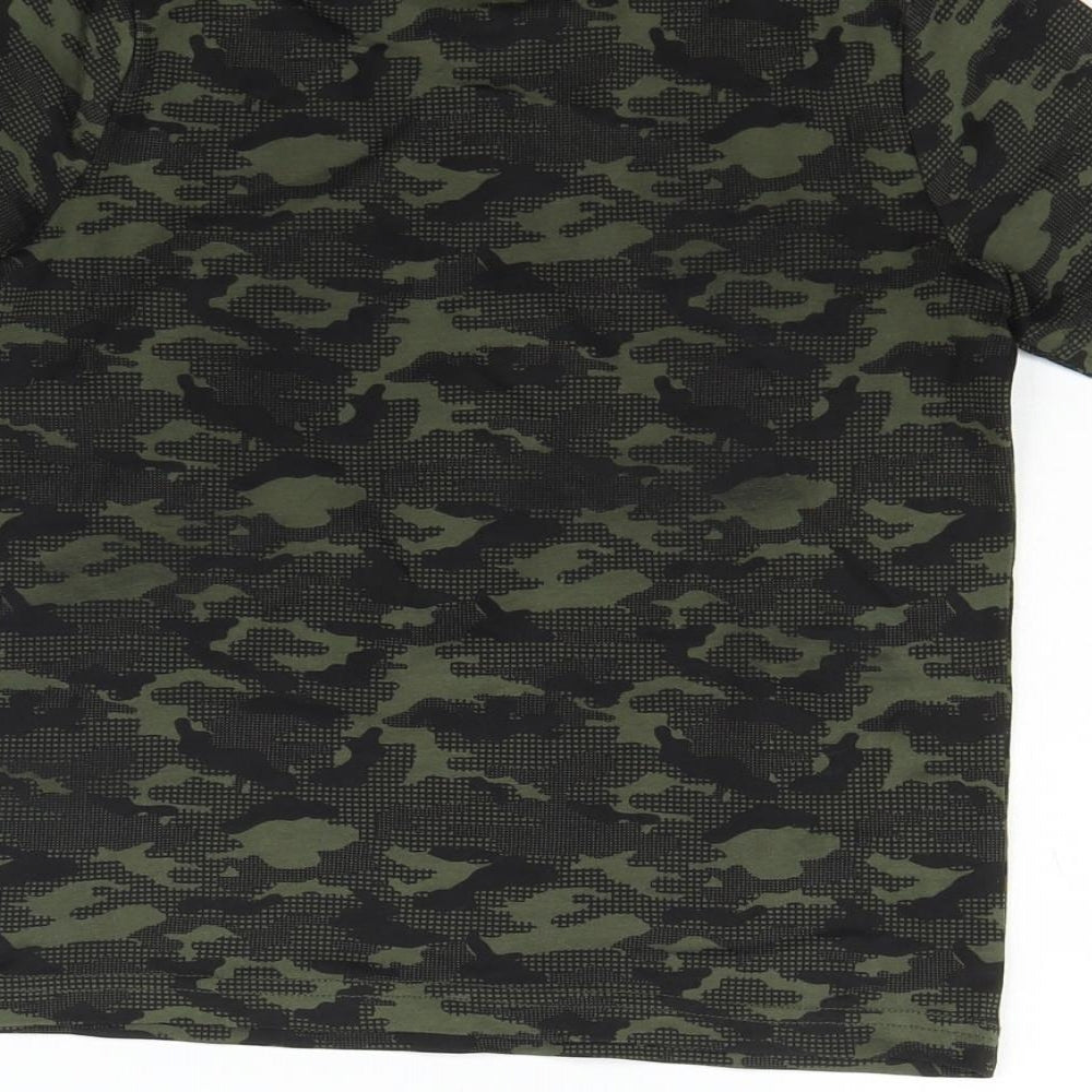 F&F Girls Green Geometric  Basic T-Shirt Size 5-6 Years