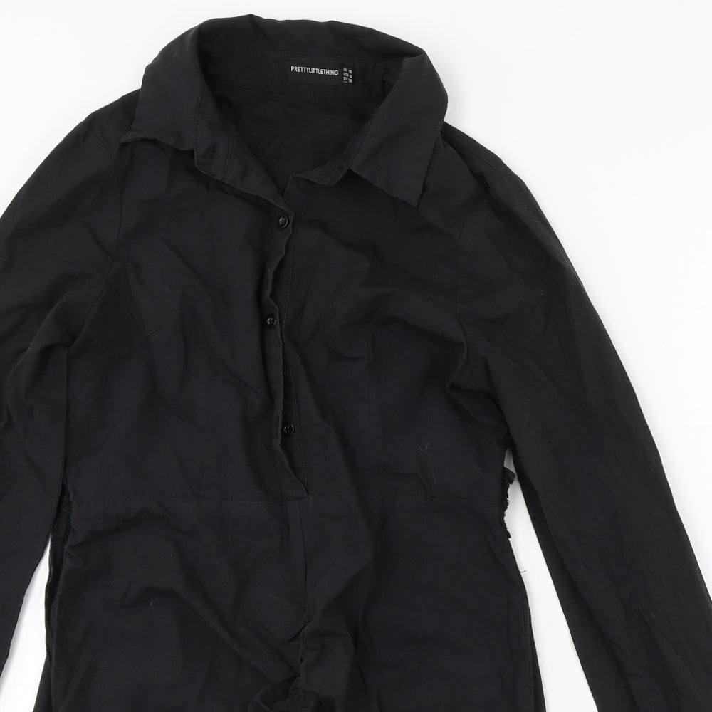 PRETTYLITTLETHING Womens Black   A-Line  Size 10