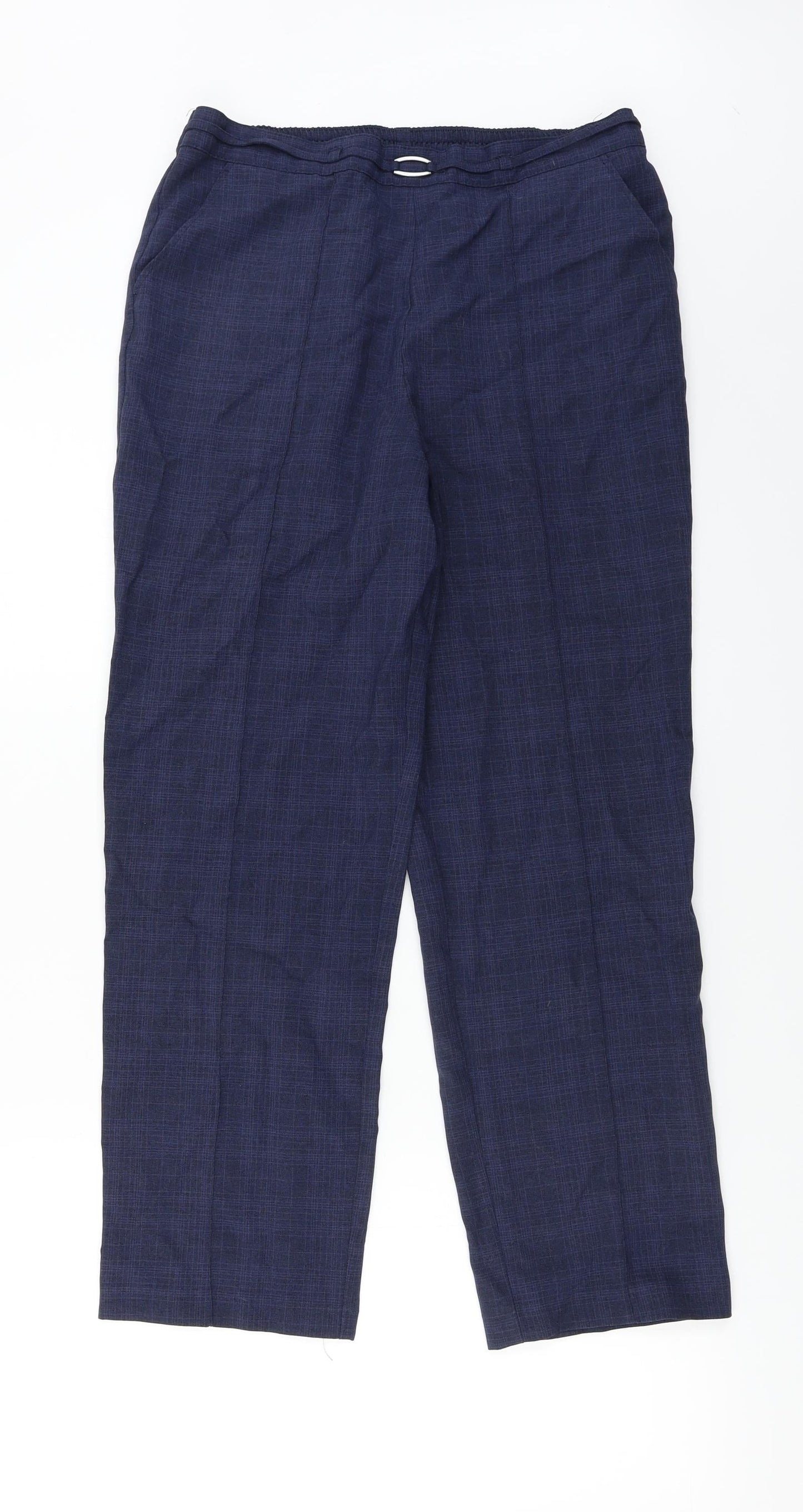 Womens UK Size 10 Marks and Spencer Regular Fit  Blue Trousers
