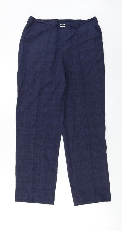 Womens UK Size 10 Marks and Spencer Regular Fit  Blue Trousers