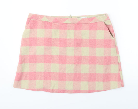 George  Womens Red Check  A-Line Skirt Size 36 in