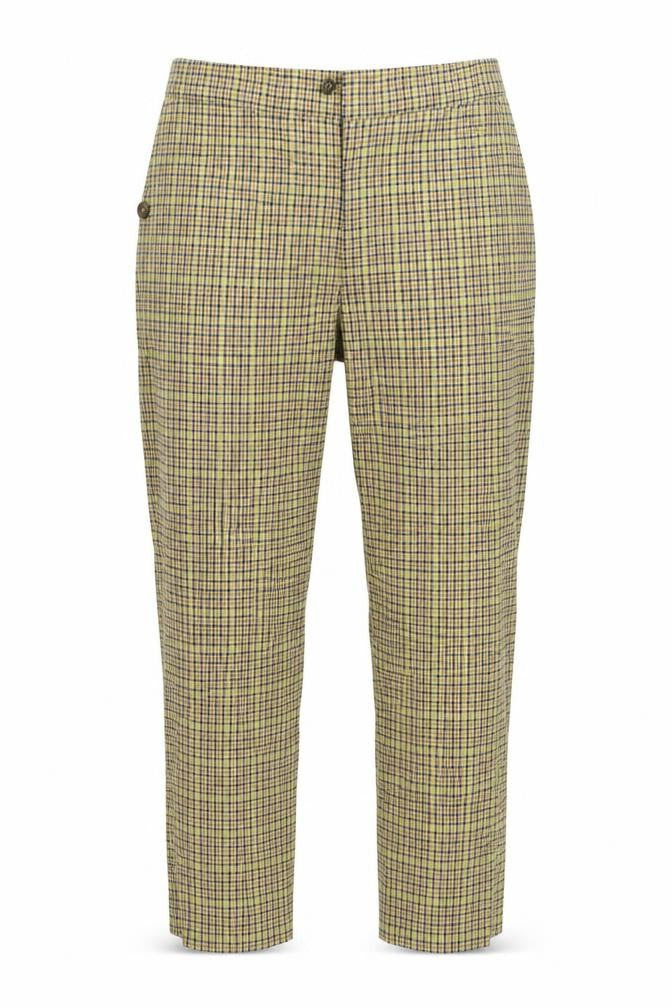 Marks & Spencer  Womens Beige Check  Trousers  Size 30 in L26 in