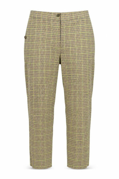 Marks & Spencer  Womens Beige Check  Trousers  Size 30 in L26 in