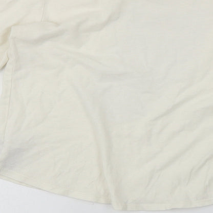 Brand and care label for Gap girls’ white basic t-shirt, size L, - sequin detail