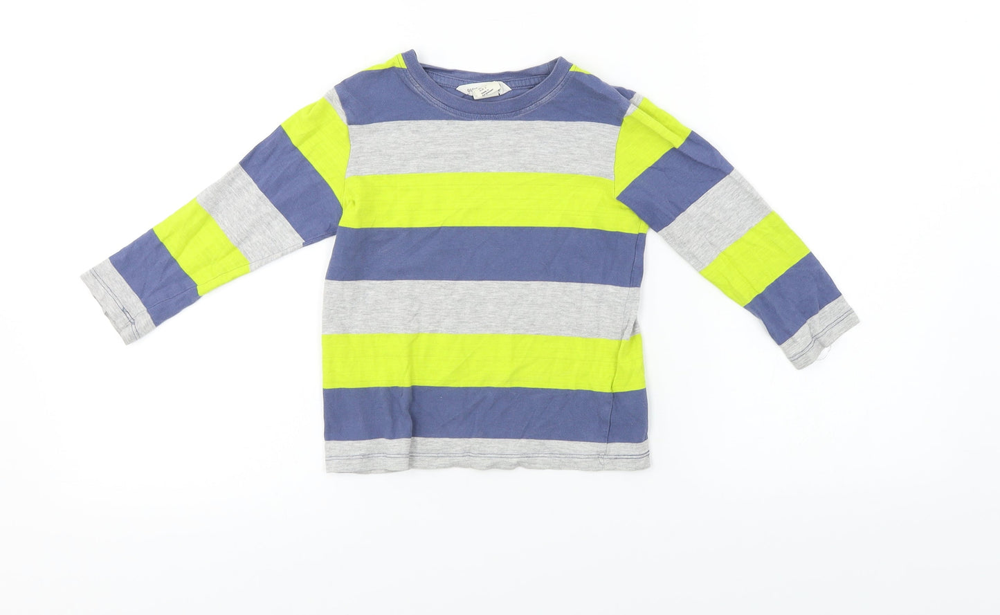 H&M  Boys Grey Striped  Basic T-Shirt Size 2 Years