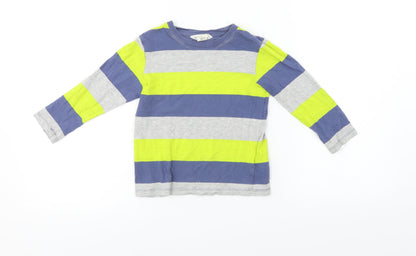 H&M  Boys Grey Striped  Basic T-Shirt Size 2 Years