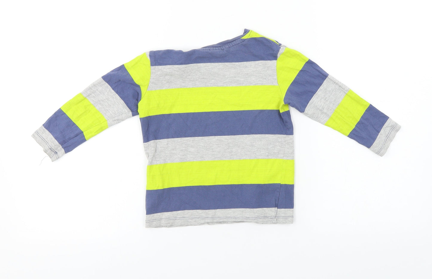 H&M  Boys Grey Striped  Basic T-Shirt Size 2 Years