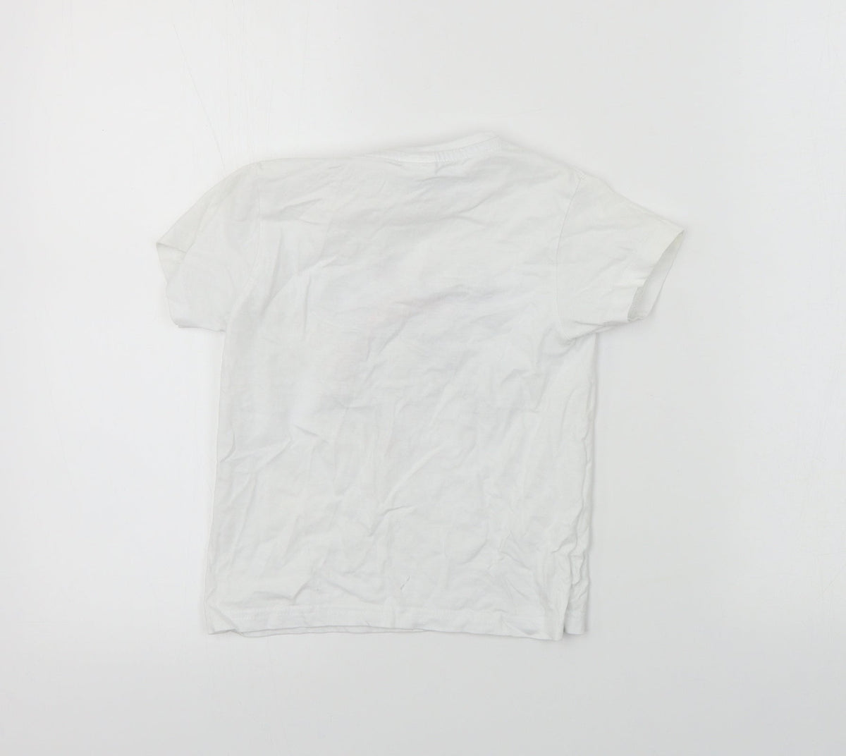 Planet 2000  Boys White   Basic T-Shirt Size 6 Years