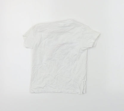 Planet 2000  Boys White   Basic T-Shirt Size 6 Years