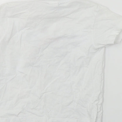 Planet 2000  Boys White   Basic T-Shirt Size 6 Years
