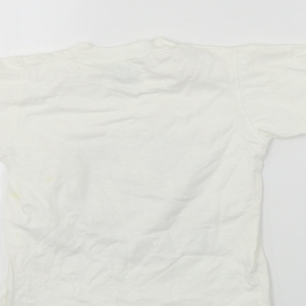 river bay kids  Boys White   Basic T-Shirt Size 4 Years
