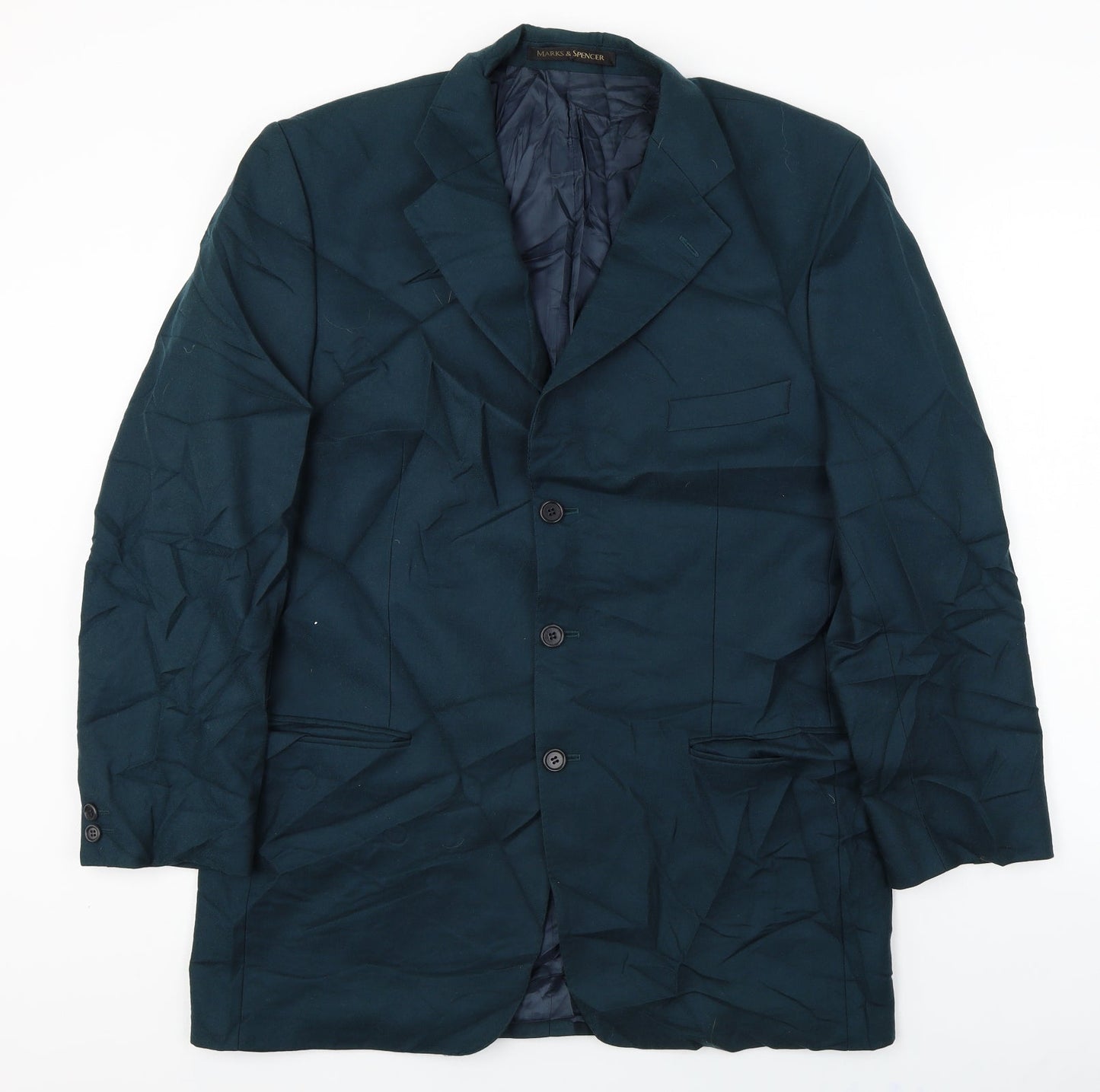 Mens UK Size 42 Marks and Spencer Regular Green Suit Jacket