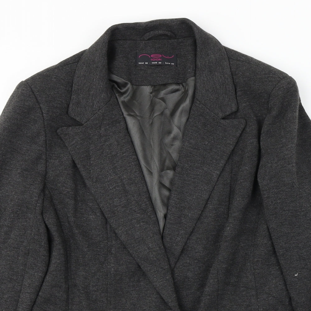 New Look  Womens Grey   Jacket Blazer Size 14