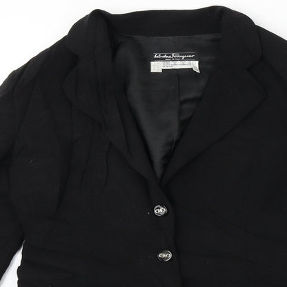 Womens UK Size 10 Preworn Regular Black Blazer