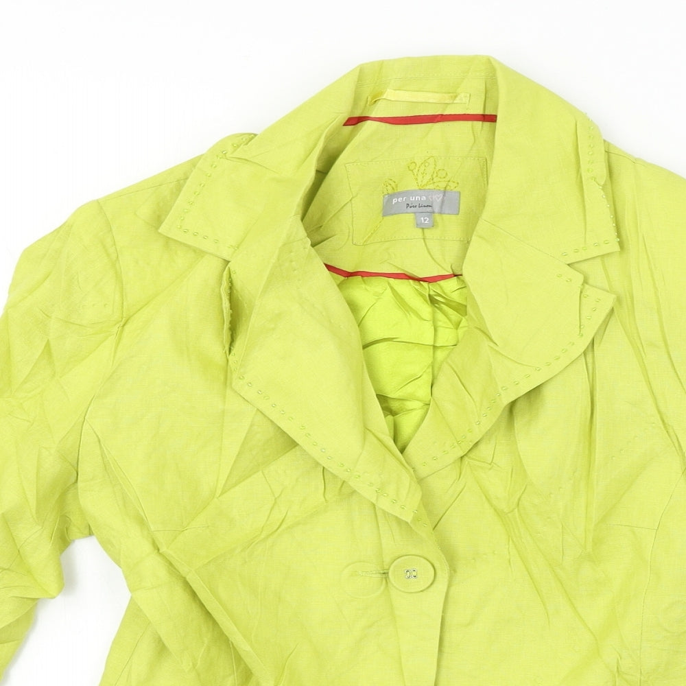 Per Una  Womens Green   Jacket Blazer Size 12