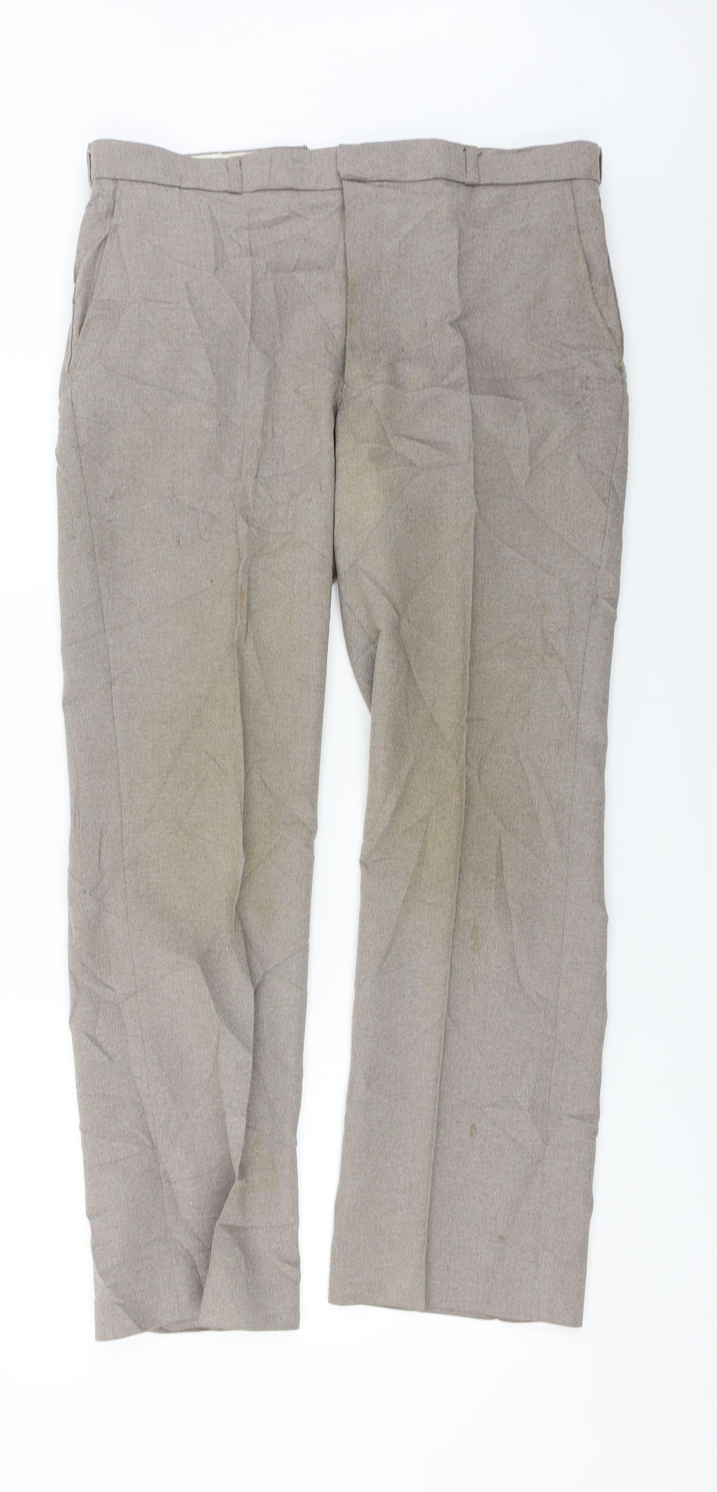 Womens UK Size 34 in Preworn Regular Fit  Brown Trousers