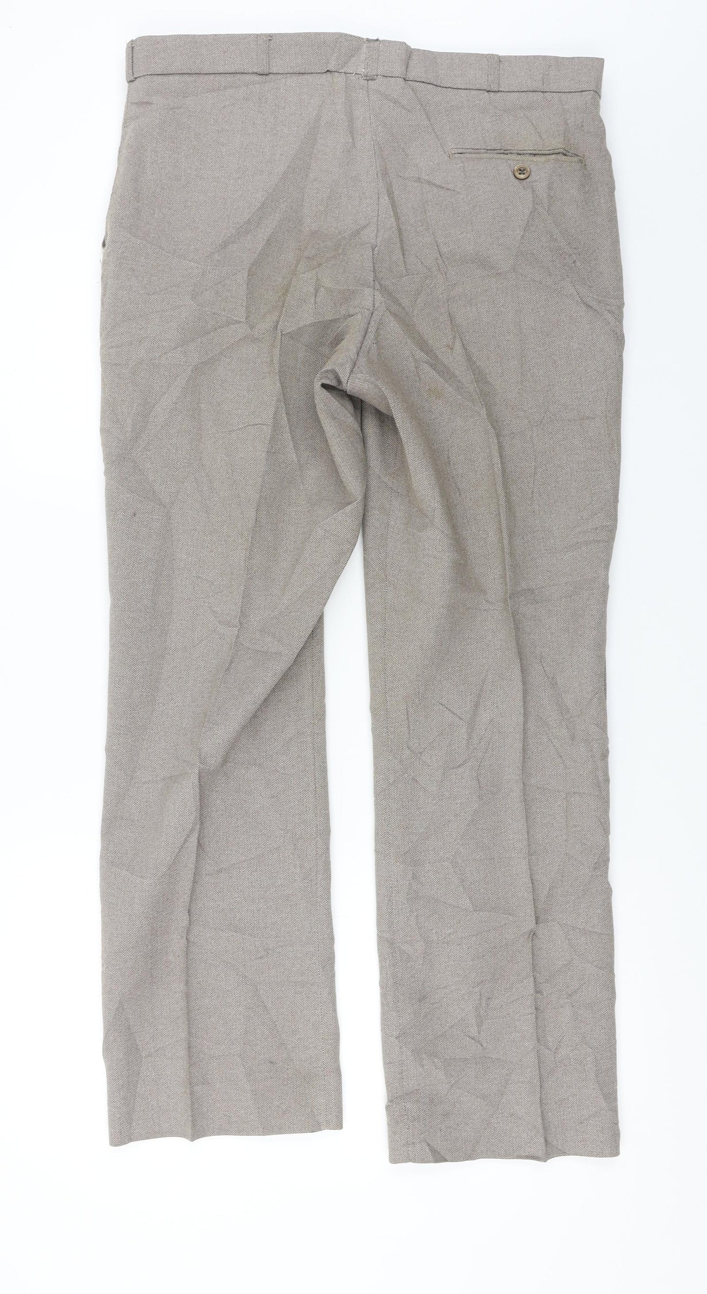 Womens UK Size 34 in Preworn Regular Fit  Brown Trousers