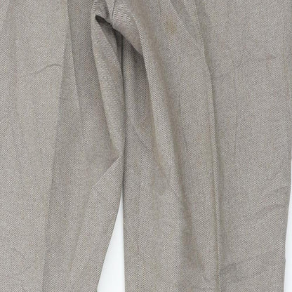Womens UK Size 34 in Preworn Regular Fit  Brown Trousers