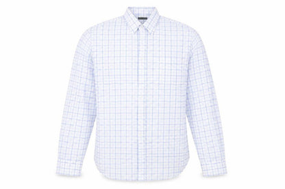 Mens UK Size 16 Linea Blue  Button-Up Long Sleeve Casual Shirt
