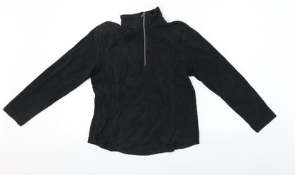 Lands' End  Womens Black   Henley Jumper Size XS