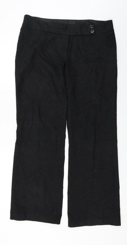 Womens UK Size 36 in F&F Regular Fit  Black Trousers