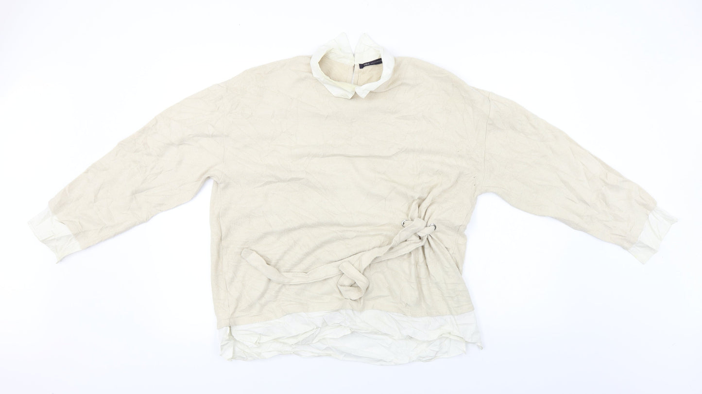 Womens UK Size 14 Marks and Spencer Beige Pullover Jumper