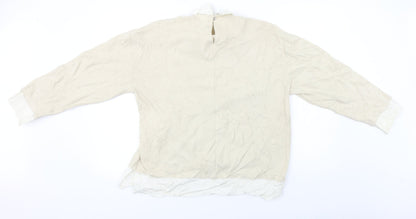 Womens UK Size 14 Marks and Spencer Beige Pullover Jumper