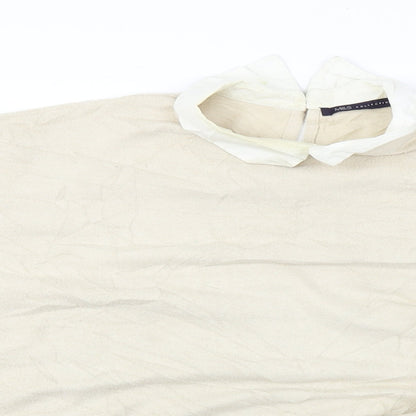 Womens UK Size 14 Marks and Spencer Beige Pullover Jumper