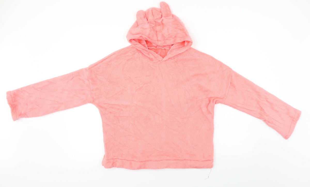 Womens Pink   Pullover Hoodie Size M