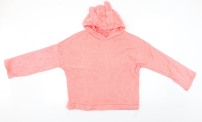Womens Pink   Pullover Hoodie Size M