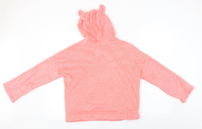 Womens Pink   Pullover Hoodie Size M