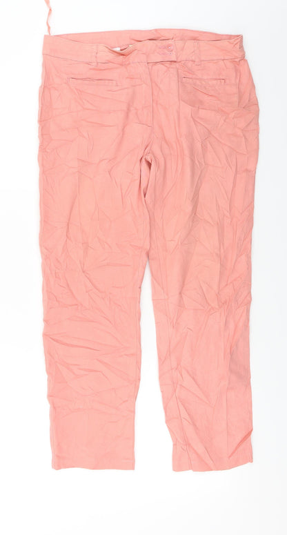 Womens UK Size 12 Epilogue Regular Fit  Pink Trousers