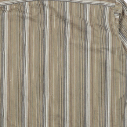 Mens UK Size L Lakeland Brown  Button-Up Long Sleeve Casual Shirt