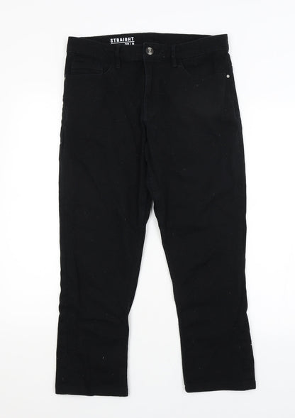 Mens UK Size 30 in Preworn Regular Fit Straight Black Jeans