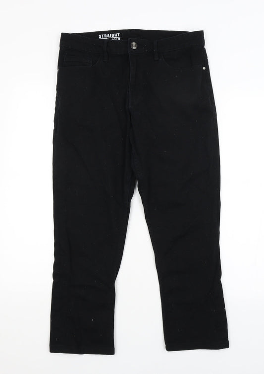 Mens UK Size 30 in Preworn Regular Fit Straight Black Jeans