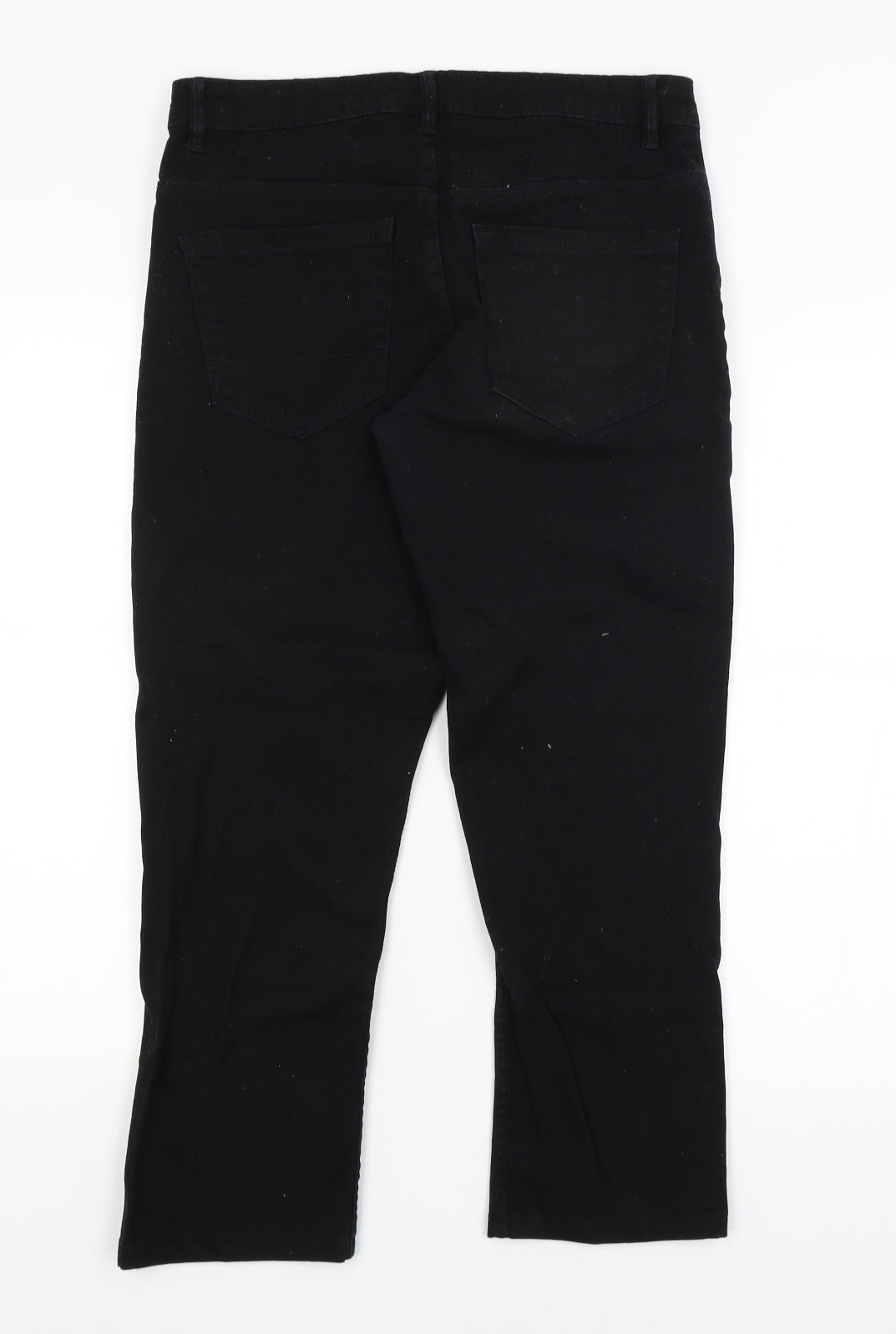 Mens UK Size 30 in Preworn Regular Fit Straight Black Jeans