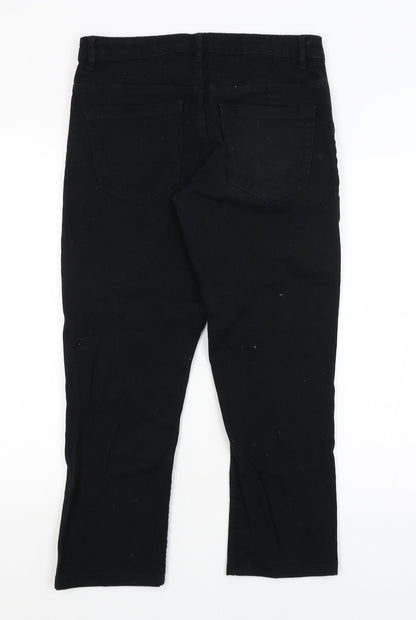 Mens UK Size 30 in Preworn Regular Fit Straight Black Jeans
