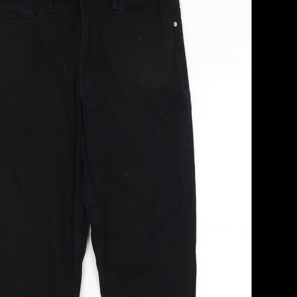 Mens UK Size 30 in Preworn Regular Fit Straight Black Jeans