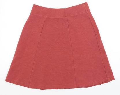 M&S Womens Red   A-Line Skirt Size 12