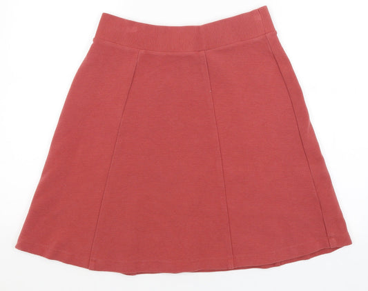M&S Womens Red   A-Line Skirt Size 12