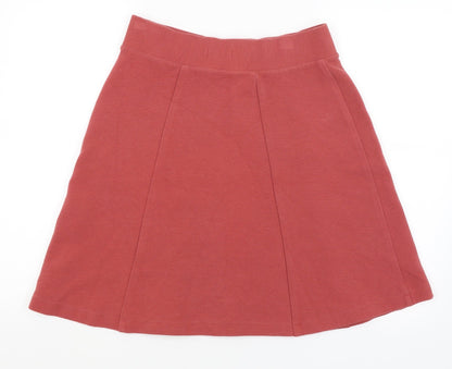 M&S Womens Red   A-Line Skirt Size 12