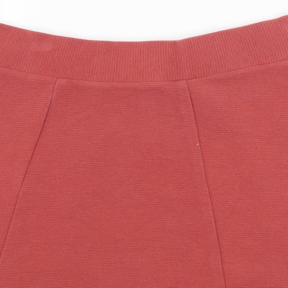 M&S Womens Red   A-Line Skirt Size 12