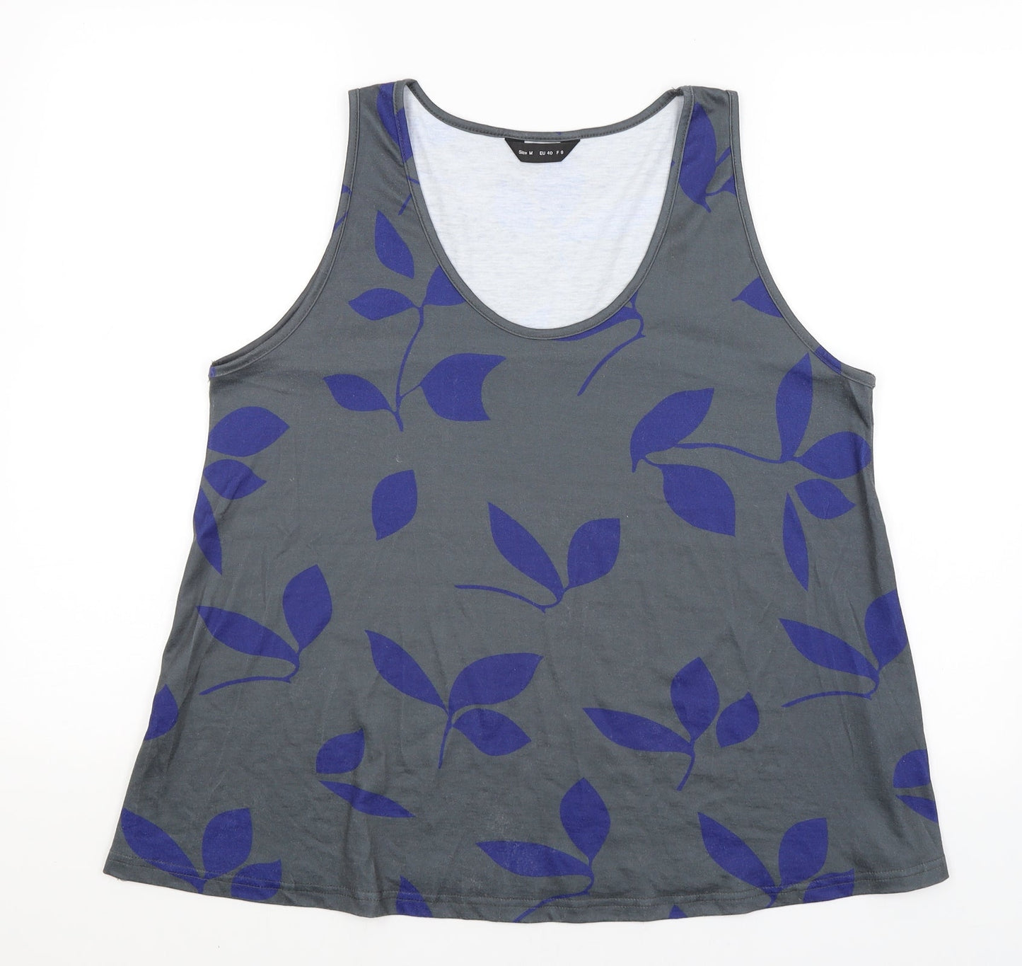 Womens UK Size M Preworn Grey Basic Tank