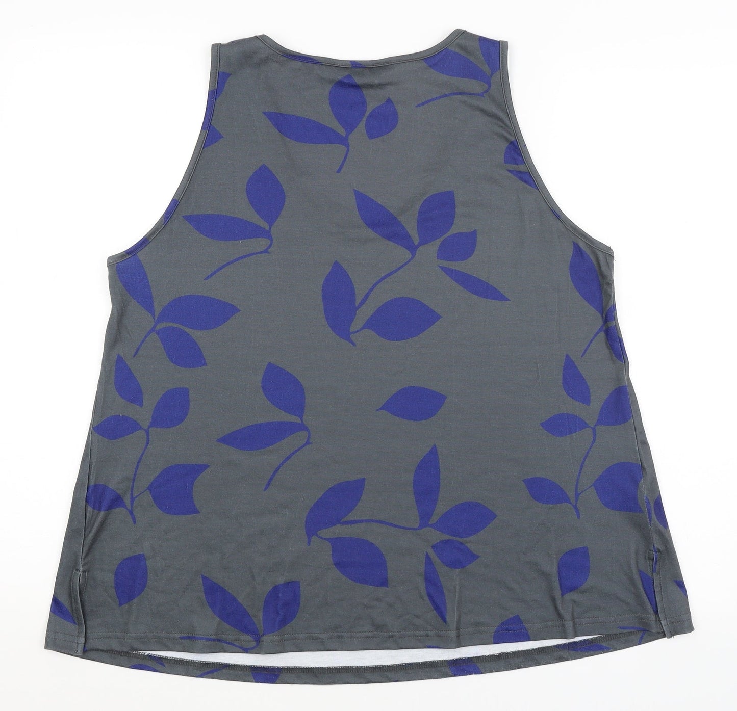 Womens UK Size M Preworn Grey Basic Tank