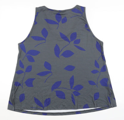Womens UK Size M Preworn Grey Basic Tank
