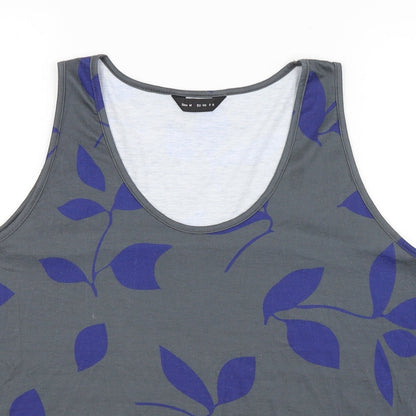 Womens UK Size M Preworn Grey Basic Tank