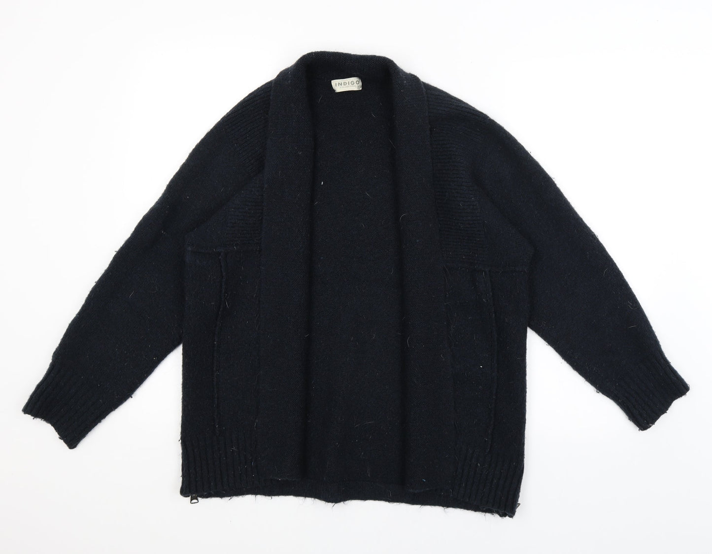Womens UK Size M M&S Blue Wrap Jumper