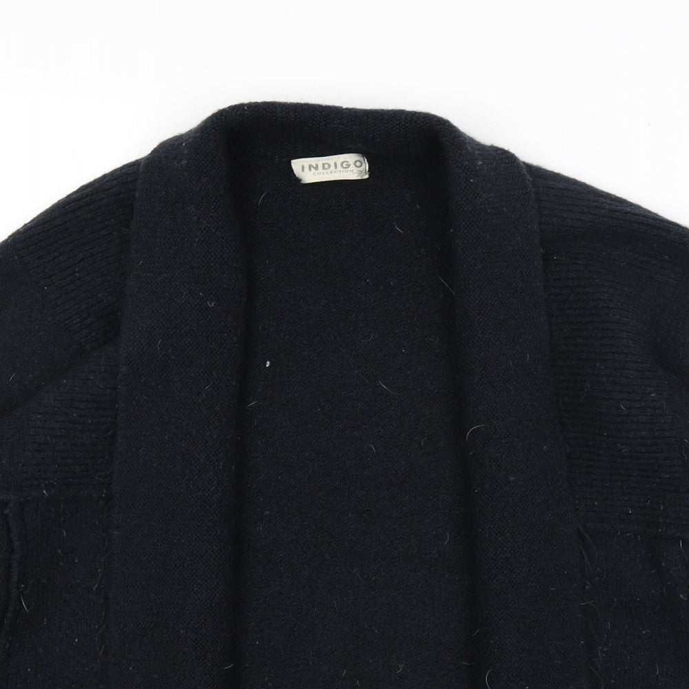 Womens UK Size M M&S Blue Wrap Jumper