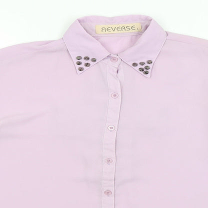 Reverse Womens Purple   Basic Button-Up Size L