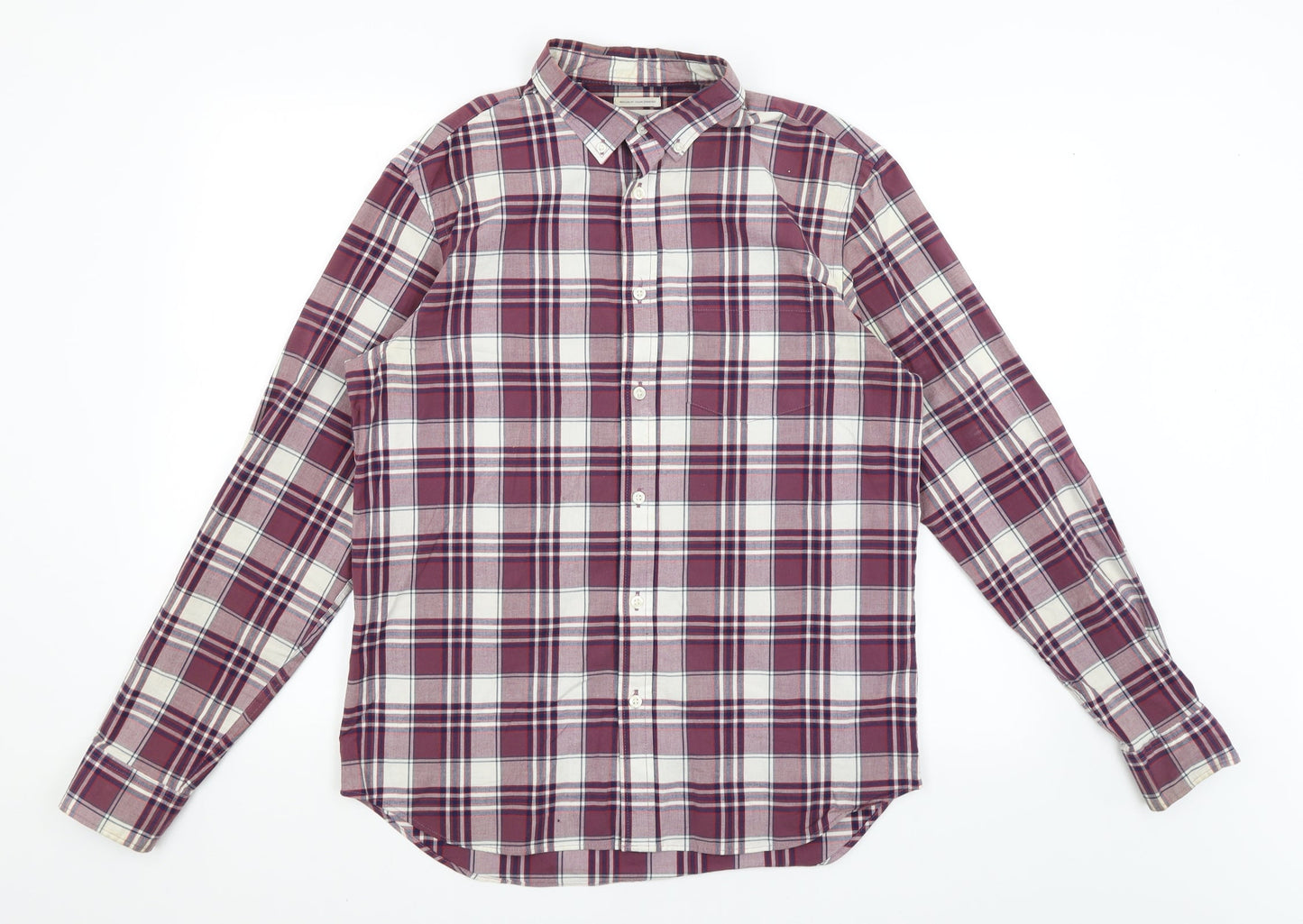 Mens UK Size S Old Navy Red  Button-Up Long Sleeve Casual Shirt
